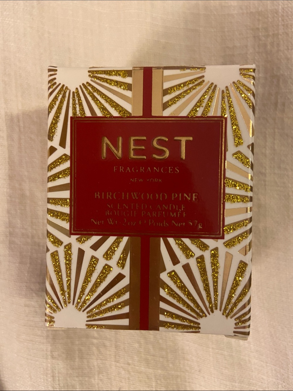 NEST Fragrances White, Gold and Red Birchwood Pine Gift Box